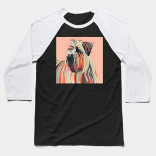 Retro Briard: Pastel Pup Revival Baseball T-Shirt